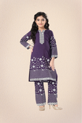 Girls Premium Embroidered Kurta Pant Set