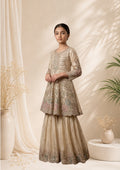 Embroidered Anarkali Sharara Set